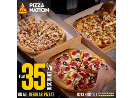 Pizza Nation FLAT 35% off on Regular Pizzas
